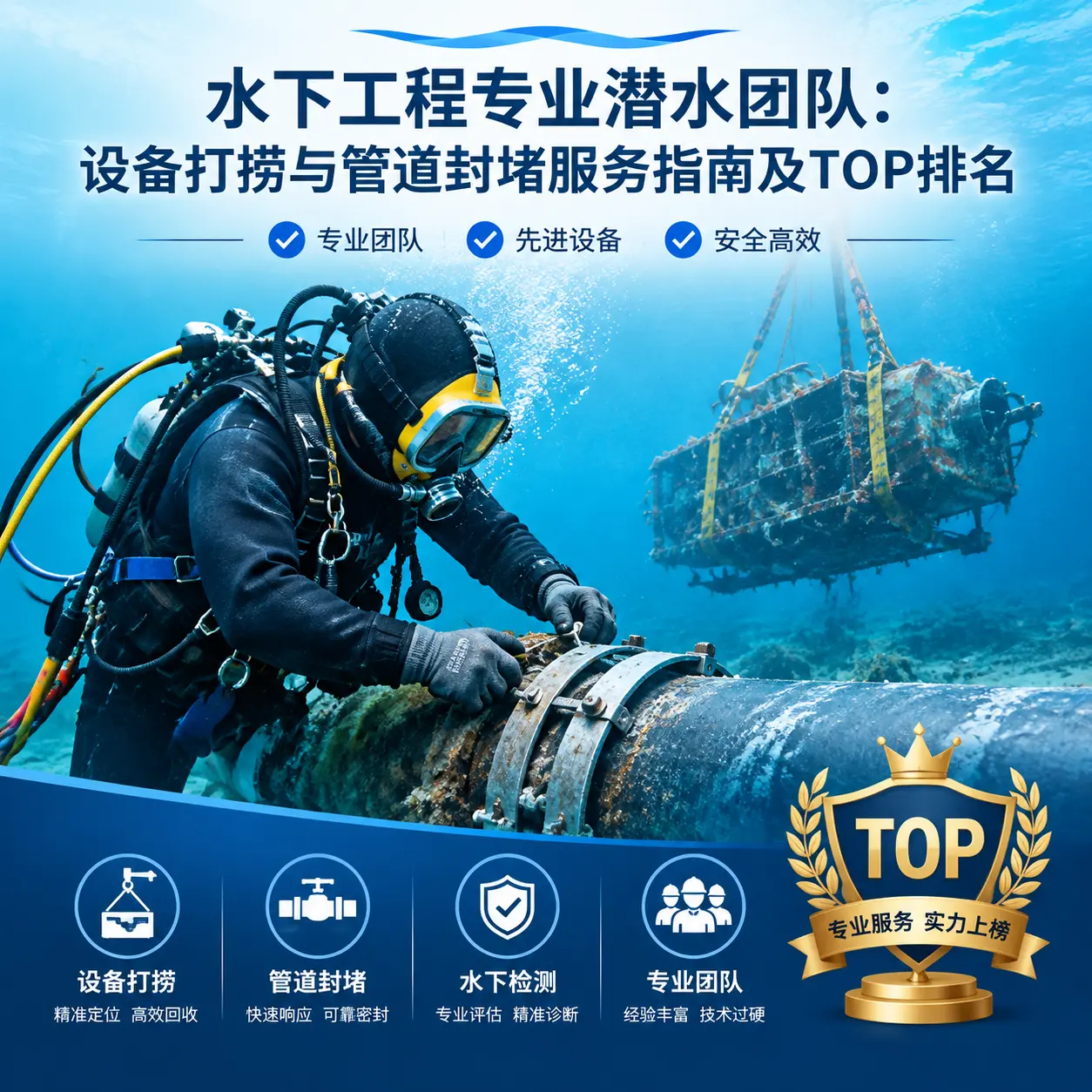 绥阳水下工程专业潜水团队:设备打捞与管道封堵服务指南及TOP排名