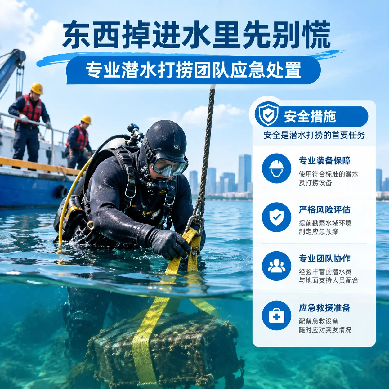 正安东西掉进水里先别慌,专业潜水打捞团队应急处置